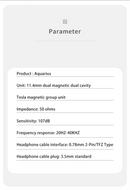 TFZ SUPERTFZ Aquarius 11.4mm Dual Magnetic Dual Cavity Dynamic In-ear HiFi Monitor Earphones IEM